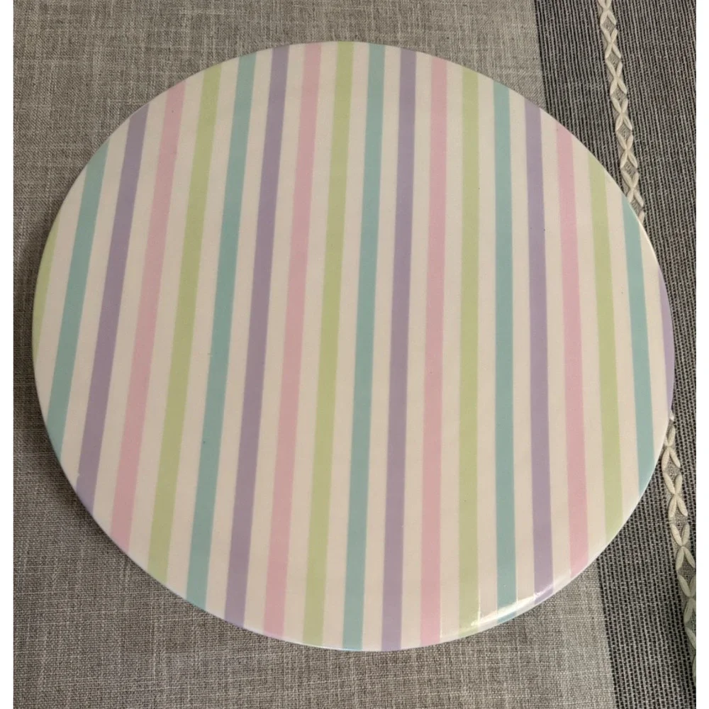 🎂 N D Exclusive Pastel Striped Ceramic Cake Stand • 12